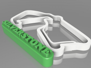F1 SILVERSTONE RACETRACK DECOR STL FILE FUSION 360 3D print model Modelo de Impressão 3D