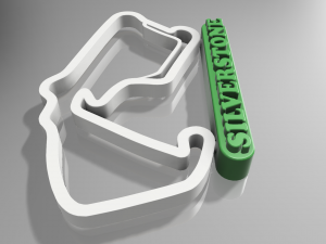 F1 SILVERSTONE RACETRACK DECOR STL FILE FUSION 360 3D print model Modelo de Impressão 3D