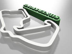 F1 SILVERSTONE RACETRACK DECOR STL FILE FUSION 360 3D print model Modelo de Impressão 3D