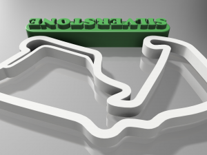 F1 SILVERSTONE RACETRACK DECOR STL FILE FUSION 360 3D print model Modelo de Impressão 3D