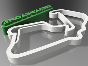 F1 SILVERSTONE RACETRACK DECOR STL FILE FUSION 360 3D print model Modelo de Impressão 3D