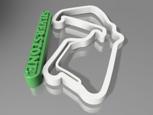 F1 SILVERSTONE RACETRACK DECOR STL FILE FUSION 360 3D print model Modelo de Impressão 3D