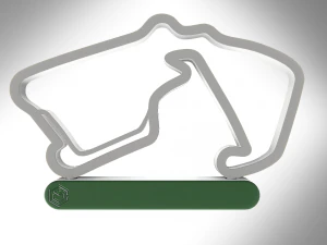 F1 SILVERSTONE RACETRACK DECOR STL FILE FUSION 360 3D print model 3D Print Model