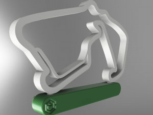 F1 SILVERSTONE RACETRACK DECOR STL FILE FUSION 360 3D print model Modelo de Impressão 3D