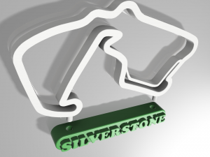 F1 SILVERSTONE RACETRACK DECOR STL FILE FUSION 360 3D print model Modelo de Impressão 3D
