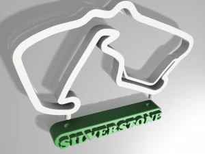 F1 SILVERSTONE RACETRACK DECOR STL FILE FUSION 360 3D print model 3D Print Model