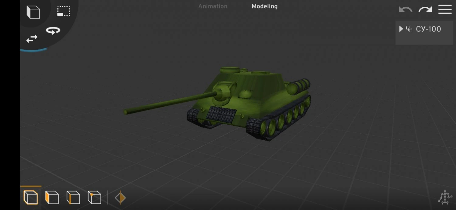 SU-100 ZSRR Model 3D .c4d .max .obj .3ds .fbx .stl .blend 