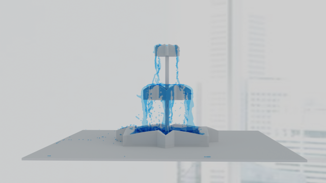 Fountain 3D Model .c4d .max .obj .3ds .fbx .stl .blend 