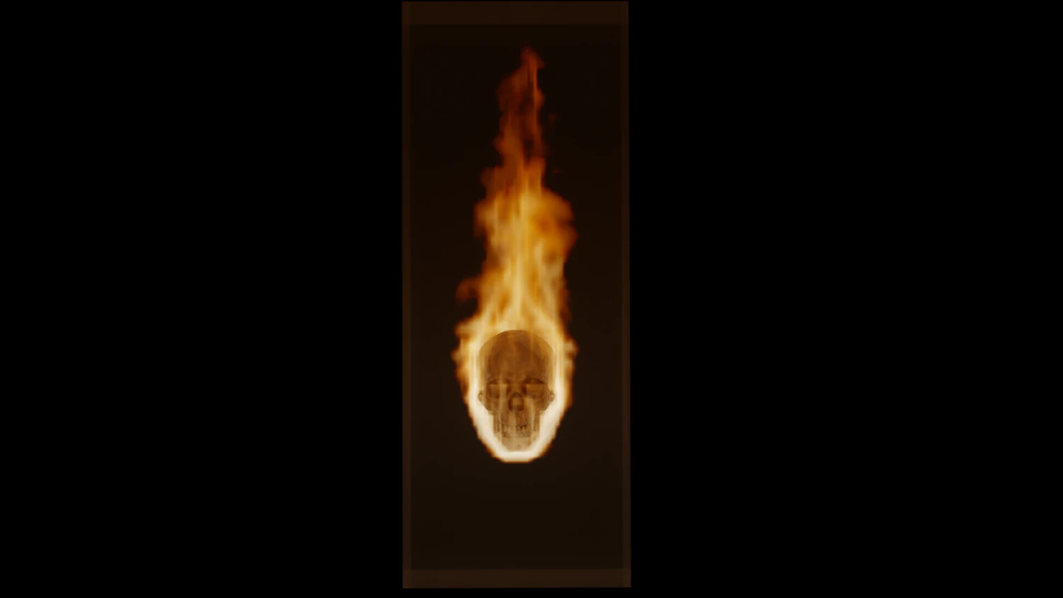 Fire skull 3D Model .c4d .max .obj .3ds .fbx .stl .blend 