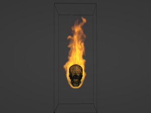 Fire skull 3D Model