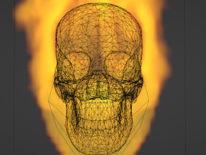Fire skull 3D Model