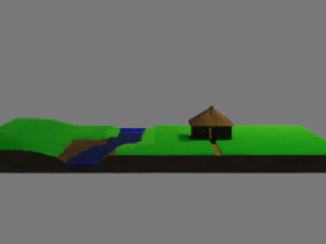 Польовий будинок 3D Модель