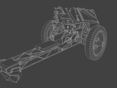 75mm Light Infantry Weapon 18 Low-poly 3D Модель