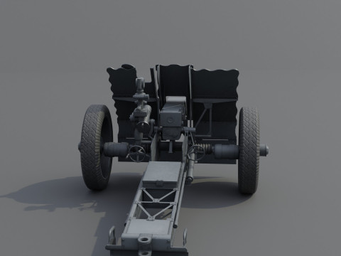 75mm Light Infantry Weapon 18 Low-poly 3D Модель