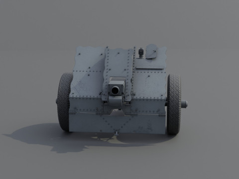 75mm Light Infantry Weapon 18 Low-poly 3D Модель