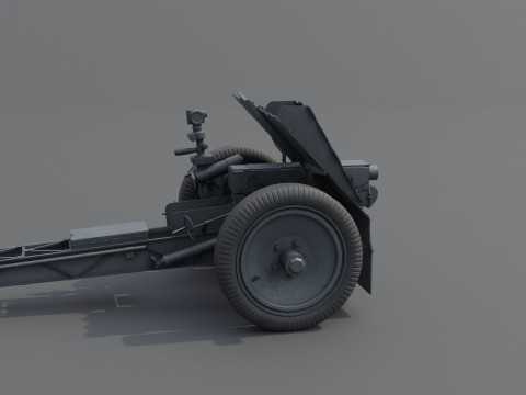 75mm Light Infantry Weapon 18 Low-poly 3D Модель