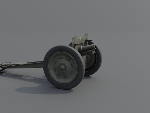 76 mm regimental Weapon M1927 Low-poly 3D-Modell