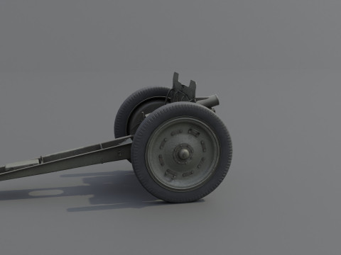 76 mm regimental Weapon M1927 Low-poly 3D-Modell