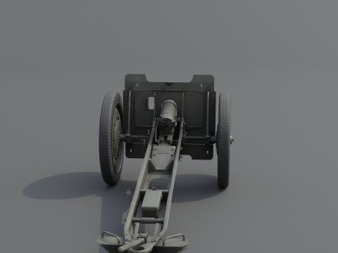 76 mm regimental Weapon M1927 Low-poly 3D-Modell