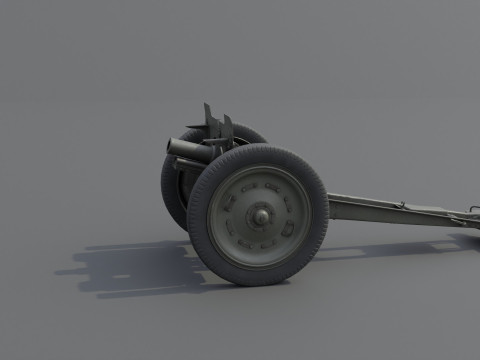 76 mm regimental Weapon M1927 Low-poly 3D-Modell