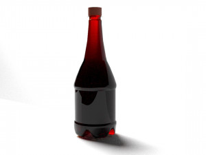 Bottleofcarbonatedliquid1liter 3D Модель