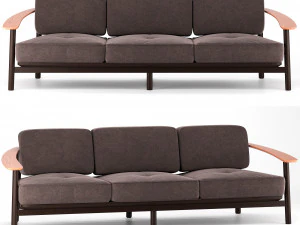 ツイン3人掛けガーデンソファ 3Dモデル