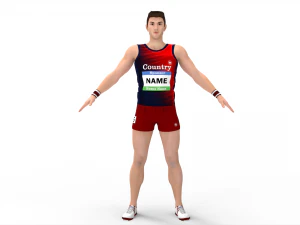 Athlete Runner 3D Model