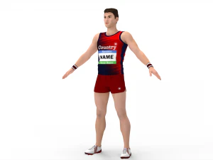 Athlete Runner 3D Model