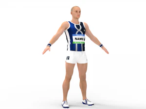 Athlete Runner 3D Model