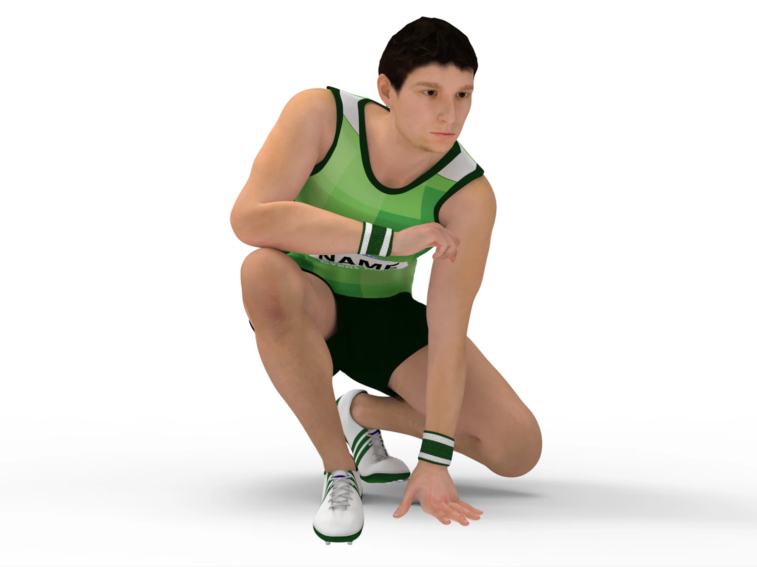 Athlete Runner 3D Model .c4d .max .obj .3ds .fbx .stl .blend 