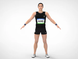Athlete Action Set-01 3D Model