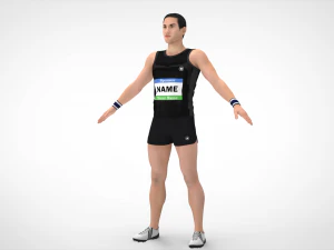Athlete Action Set-01 3D Model