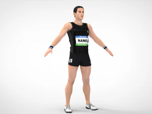 Athlete Action Set-01 3D Model