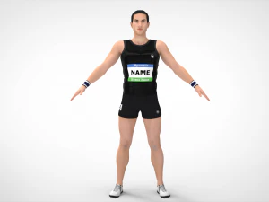 Athlete Action Set-01 3D Model