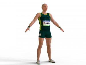 Athlete Action Set-02 3D Model
