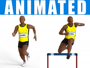 Athlete Actions - Hurdles 3Dモデル