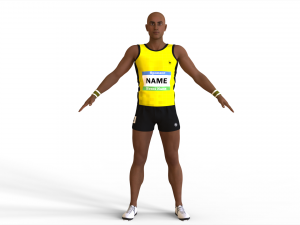 Athlete Actions - Hurdles Model 3D