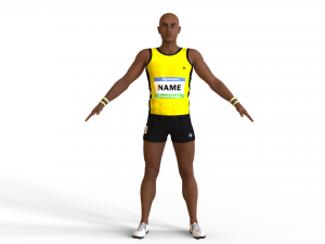 Athlete Actions - Hurdles Model 3D