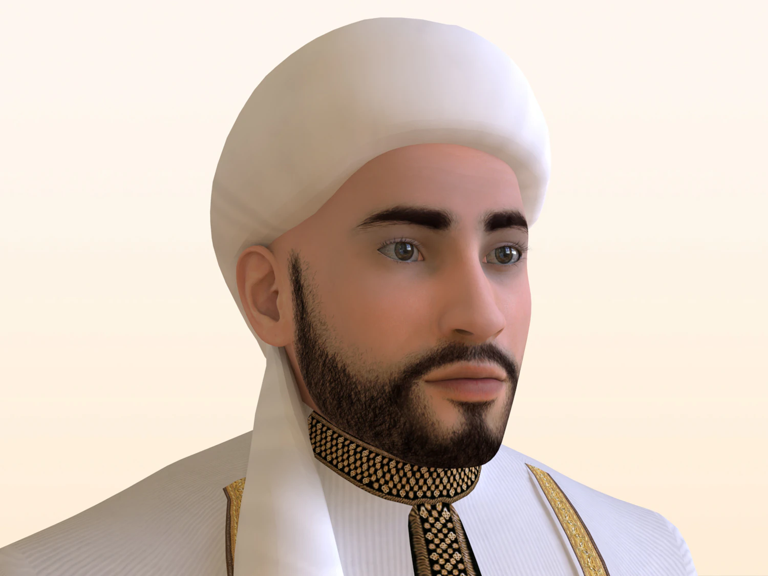 Arab Male 3D Model .c4d .max .obj .3ds .fbx .stl .blend 