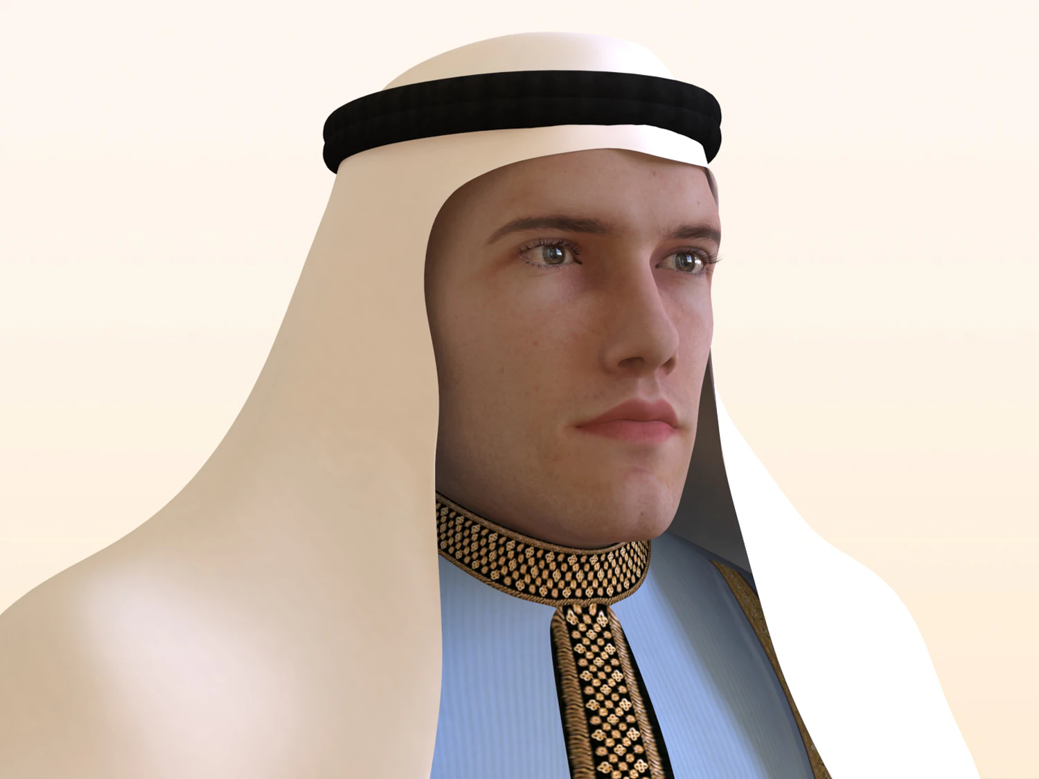 арабский мужчина 3D Модель .c4d .max .obj .3ds .fbx .stl .blend 