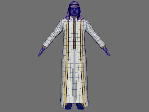 Arabic Civilian 3D Model