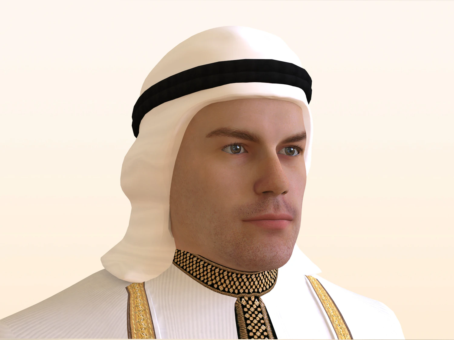 Middle East Man 3D Model .c4d .max .obj .3ds .fbx .stl .blend 