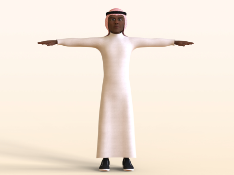 Toon Arab Male 3D Model
