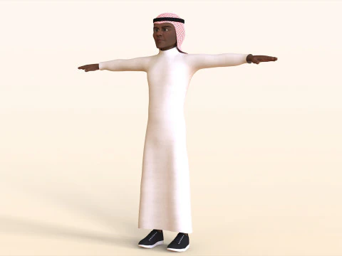 Toon Arab Male 3D Model