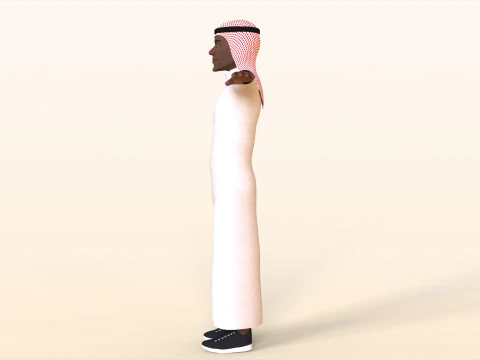 Toon Arab Male 3D Model