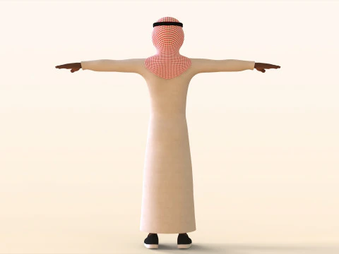 Toon Arab Male 3D Model