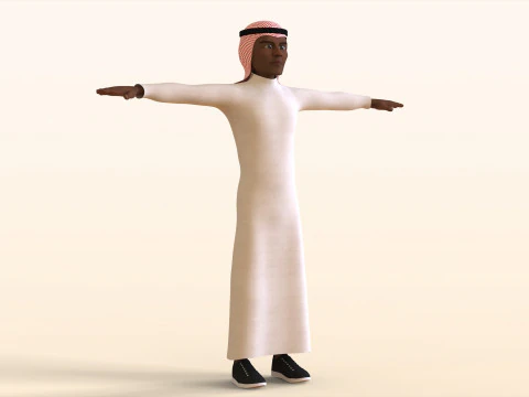 Toon Arab Male 3D Model