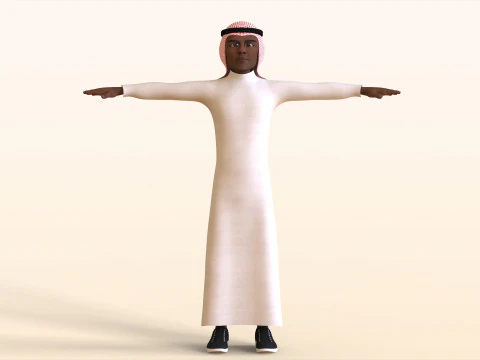 Toon Arab Male 3D Model