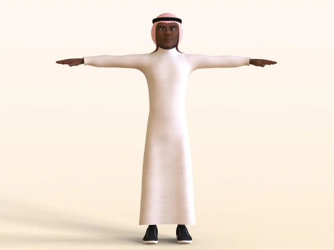 Toon Arab Male 3D Model