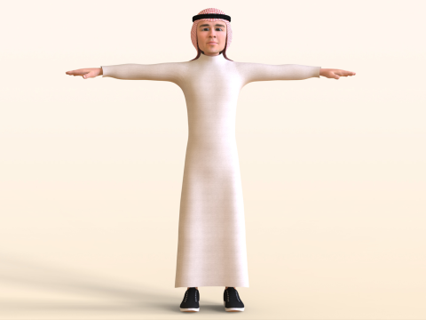 Toon Arab Sheik 3D Model